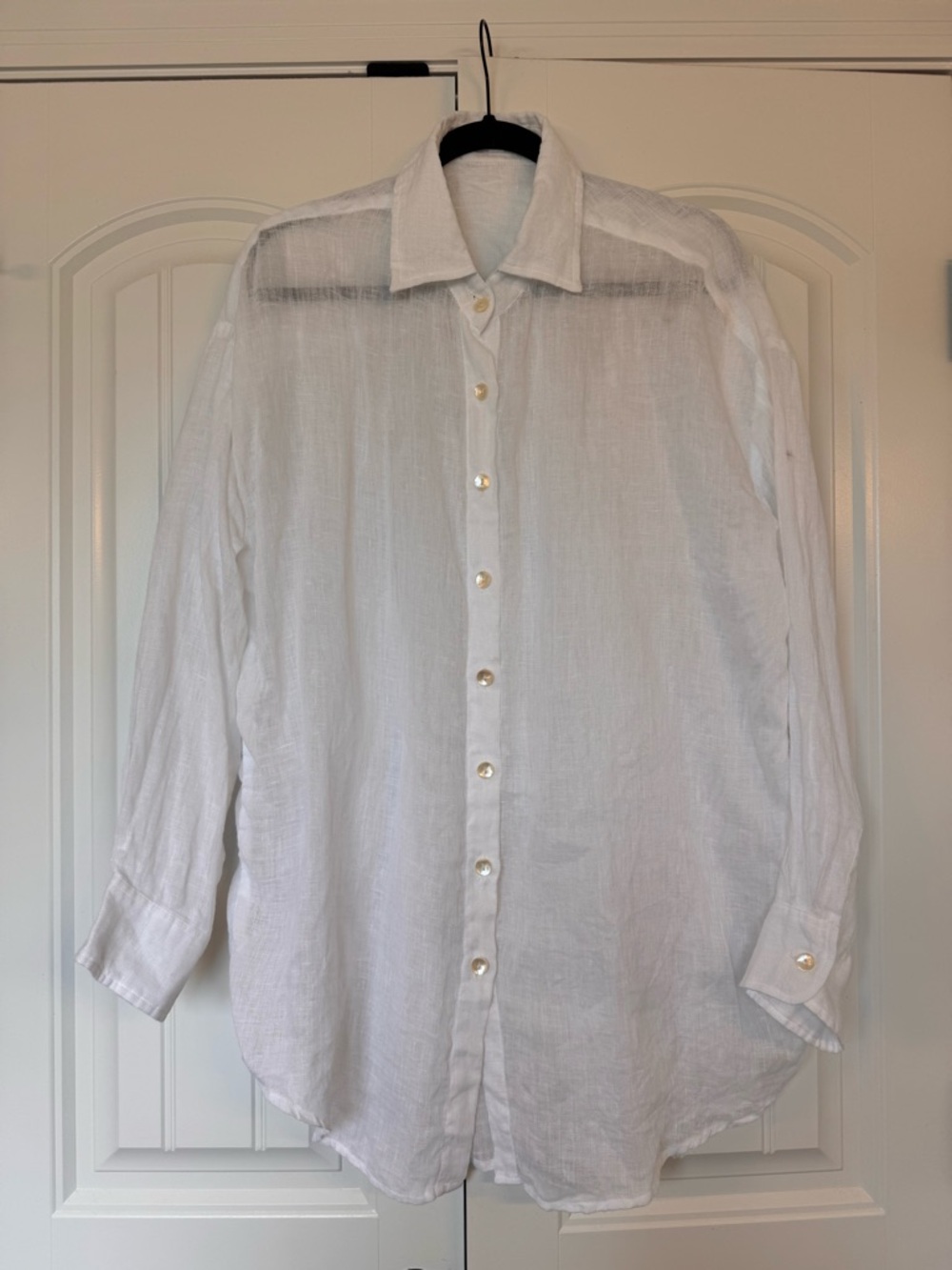 Vitamin A, 100 percent linen swim coverup/dress, medium
